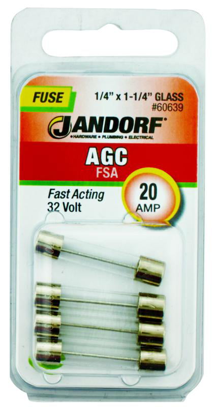 Jandorf Specialty Hardw Fuse Agc 20A Fast Acting 60639 