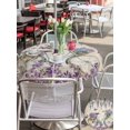 thumbnail image 5 of Outdoor Tablecloths with Umbrella Hole & Zipper, Purple Flowers Round Tablecloths 60 Inch, Weeping Spring Floral Bicycle Retro Art Waterproof Table Cloth, Patio/Pool/Picnic Table Covers, 5 of 8