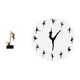 thumbnail image 1 of Escultura de de ballet, figura creativa de resina, adorno de mesa con reloj de pared de bailarina, pieza central decorativa silenciosa, 1 of 8