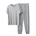 thumbnail image 3 of TaTaai Men's Casual Short Sleeve Round-Neck Two-Piece Set with Drawstring Jogger Pants, Elastic Waist, Side Pockets, and Soft Comfortable Fit Gift, 3 of 5