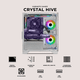 thumbnail image 5 of Gabinete XTREME PC GAMING Crystal Hive Mini Torre 5 Fan ARGB Blanco CXT3600WT, 5 of 6