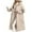 C-Beige203, variant on Hoodies Jacket For Women Letter Knitted Patchwork Long Sleeve Casual Drawstring Waist Outerwear With Pockets Mid-Calf Soft Jackets