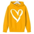thumbnail image 3 of Sudadera con capucha y estampado de corazón de San Valentín, sudadera de manga larga para niños y niñas, chaqueta para niñas de talla mediana y grande., 3 of 7
