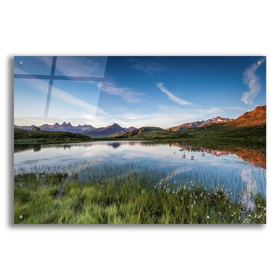Epic Art 'Sunrise In The Alps' by Mathieu Rivrin, Acrylic Glass Wall Art, 36"x24"