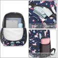 thumbnail image 4 of Unicorn and Rainbow Blue Pattern 17" Waterproof Oxford School Backpacks for Teens, S-Shape Padded Straps, for School, Travel, Hiking, Camping, 4 of 5