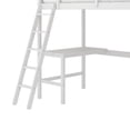 thumbnail image 4 of Living Essentials by Hillsdale Alexis Wood Arch Twin Jr. Loft Bed with Desk, White, 4 of 16