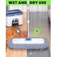thumbnail image 2 of Flat Microfiber Mop and Bucket Set with Wringer, 360° Spin for Floor & Wall Cleaning, 17.7x9in Wide Head, 4 Washable Pads, Hands-Free, 2 of 4