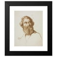 thumbnail image 2 of William Mulready 20x24 Black Modern Framed Museum Art Print Titled - Head of a Bearded Man Gazing to His Left (1859), 2 of 5