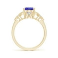thumbnail image 2 of ANGARA Natural Vintage Style Oval 1.9 ct Tanzanite Ring with Diamonds in 14K Yellow Gold for Women (Size-9x7mm) | December Birthstone, Anniversary, Jewelry Gift for Women | Natural Tanzanite Ring, 2 of 9