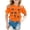00-Orange573, variant on Girls Graphic Tee Leopard Bow Print Short Sleeve Round Neck T Shirt, Sizes 3-13