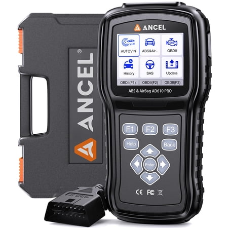 ANCEL AD610 Pro OBD2 Scanner - ABS SRS Code Reader, Check Engine Light Diagnostic Tool with ABS Bleeding, AutoVIN, Real-Time Data, Full OBD2 Functions, SAS/Oil/EPB Reset C40
