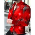 thumbnail image 3 of Camisas de moda con estampado de mariposas y flores para hombre, camisas de manga larga con solapa y estampado 3D, ropa informal vintage de calle genial, blusas ajustadas para hombre, 3 of 5
