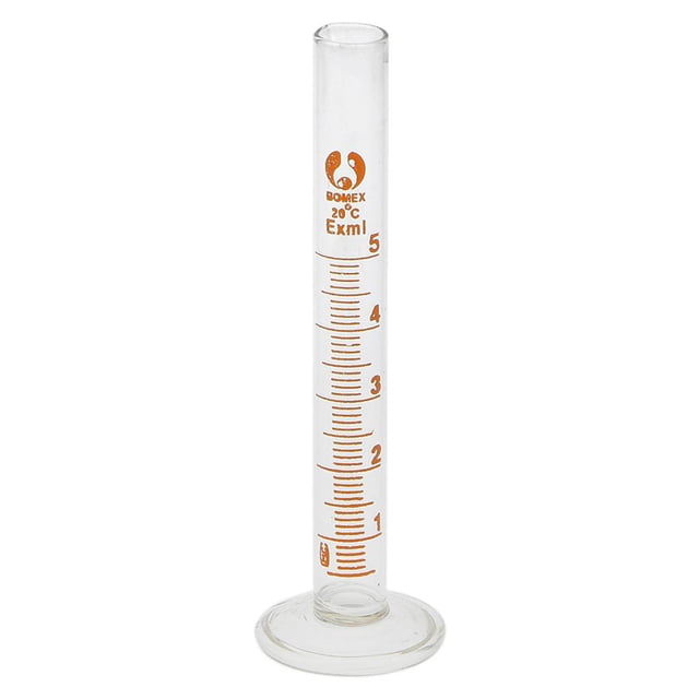 Glass Measuring Cylinder Chemistry Lab Measure Graduated Professional