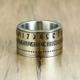 thumbnail image 6 of New Silver Spinner Arabic Numerals Band Mens 316L Stainless Steel Ring Size 7-13, 6 of 7