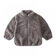 thumbnail image 1 of Baby Boys Girls Toddler Fleece Winter Warm Solid Color Coat Cute Sweater Thick Clothes 4-5 Years, 1 of 9