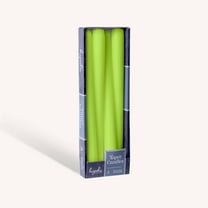 Hyoola 12" Lime Green Dripless European Made Taper Candles, Unscented Paraffin Wax with Cotton Wicks, 4-Pack