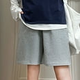 thumbnail image 3 of Auroural Womens Shorts Clearance Fashion Womens Drawstring Casual Elastic Waist Loose Solid Shorts Pants, 3 of 4