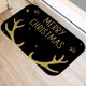 thumbnail image 1 of Alfombrilla antideslizante para puerta, decoración navideña para el hogar, Feliz Navidad y Feliz Año Nuevo, estampado de letras doradas y negras, 1 of 4