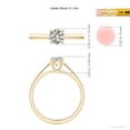 thumbnail image 6 of ANGARA Natural 0.5 Ct. Diamond Solitaire Ring in 14K Yellow Gold for Women (Ring Size: 12), 6 of 11