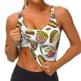 thumbnail image 3 of Hirioo Hot Dog With One Sausage for Women's Sports Vest with Full-Print Design, Stretchy Fabric and Removable Pads-X-Large, 3 of 8