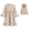 Khaki, variant on Elegant Prayer Dress Set For Baby Girls Long Sleeve Outfit With Hijab