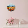 thumbnail image 3 of ATEDEANEI 12" Wall Clock Battery Operated Silent Non Ticking Red Poppies Spring Flowers Wildflowers Cute Painting, 3 of 5