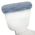 thumbnail image 3 of Home Weavers Allure Collection Cotton Toilet Tank Lid Cover for Bathroom, Soft Absorbent Non-Slip Tufted Fabric, Machine Washable Toilet Tank Top Cover, 10"x22" Blue, 3 of 11
