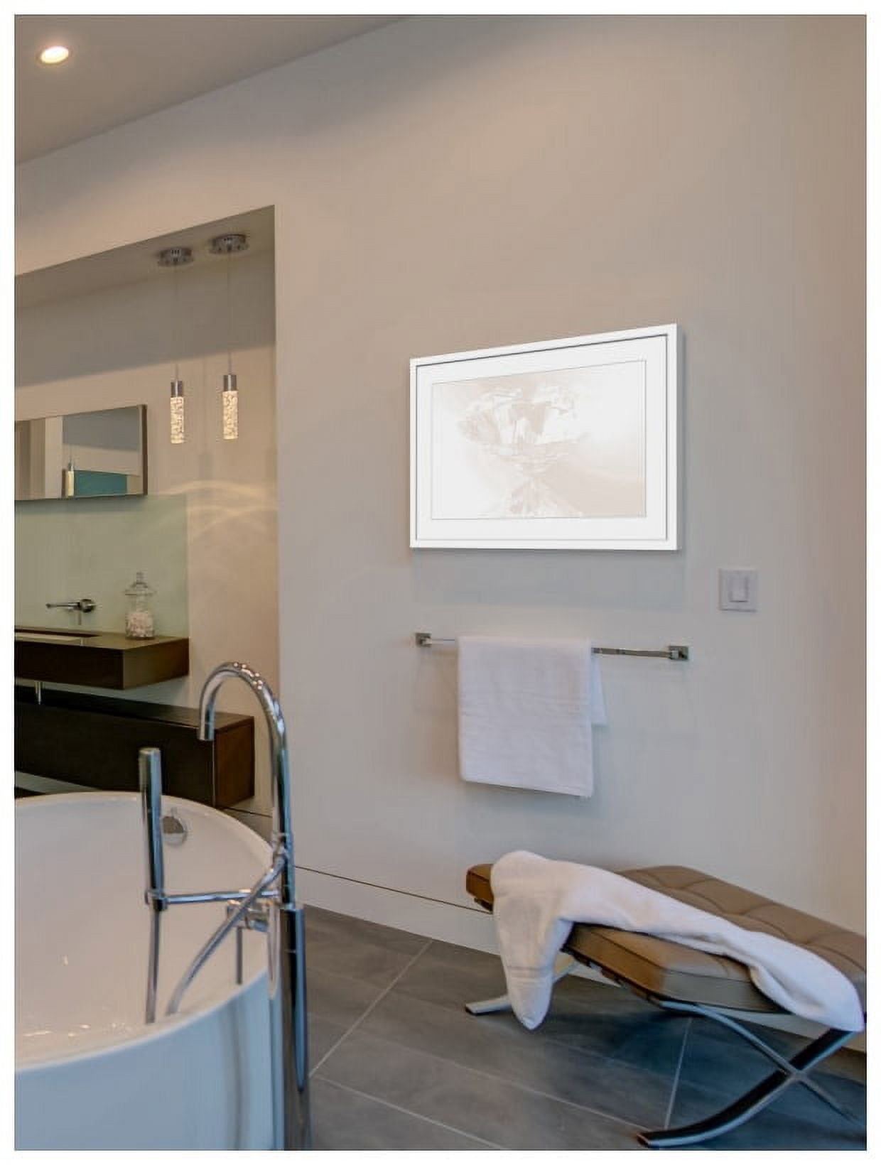 "Gem on White" Framed Painting Print