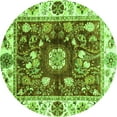 thumbnail image 1 of Ahgly Company Indoor Round Oriental Green Traditional Area Rugs, 4' Round, 1 of 4
