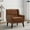 Faux Leather-Coffee, variant on UIXE PU Leather Accent Chair Indoor Upholstered Armchair for Living Room Comfy Arm Chair Single Sofa Set, Brown