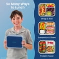 thumbnail image 6 of Bentgo Stainless Steel Lunch Box - Leak-Proof, 3 Compartments, 4.3-Cup Capacity, Ideal for Kids 3+, Teens & Adults, Durable, Reusable (Navy), 6 of 8