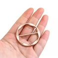 thumbnail image 5 of GKNET Round Shape Elegant Tee Shirt Clips Scarf Buckles T Shirt Clip Ring Clothes C_tu-Gold 2, 5 of 9