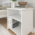 thumbnail image 4 of Plank+Beam Solid Wood Nightstand with Shelves, White, 4 of 9