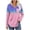 Purple C, variant on WRKEKC Womens Long Sleeve Sweatshirts Gradient Print V-Neck Button Pullover Stylish Top for Women Casual Daily Wear with Trendy Style