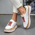thumbnail image 4 of ZTTD Women's Fashion Casual Hollow-Out Round Toe Slip On Shoes Thick Bottom Sneakers, 4 of 9