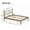 White+Natural#3N, variant on Bed Frames Queen Wood Bed Frame with Fluffy Soft Headboard,Adjustable Bed Base