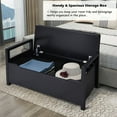 thumbnail image 5 of Costway Shoe Bench Storage Rack Cushion Seat Ottoman Bedroom Hallway Entryway Black, 5 of 11