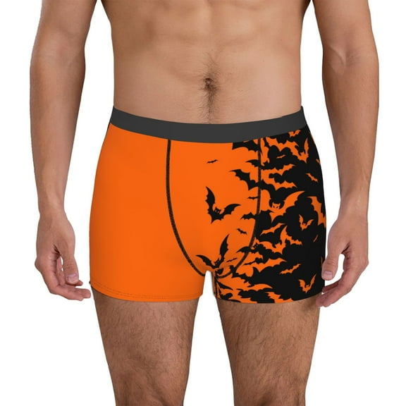 Naloa Halloween Bats Mens Underwear - Boxers for Men, Mens Boxer Briefs, Classic Briefs for Men-Small