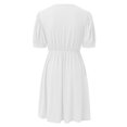 thumbnail image 7 of Sngxgn Women's Long Sleeve Ruched Bodycon Dress Square Neck Party Midi Dresses(White,XXL), 7 of 7