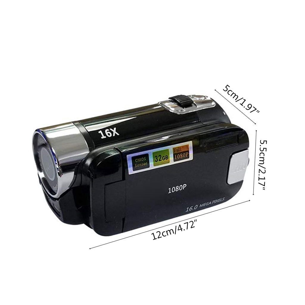 ✪ 16X Digital Zoom Camera Recorder Video Camera Camcorder with Night Vision, Vlogging Camera Recorder 1080P 2.7 Inch LCD Rotatable Flip Screen