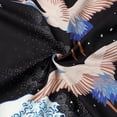 thumbnail image 3 of Men's Kimono Cardigan Jacket Japanese Style Flying Crane Seven Sleeves Open Front Coat, 3 of 7