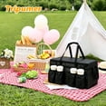 thumbnail image 4 of Tripumer Insulated Food Cooler Bag with 4 Cup Holders, 77l Leak-Proof Catering Bag, Reusable for Food/Grocery Delivery and Daily Use, Black, 4 of 9