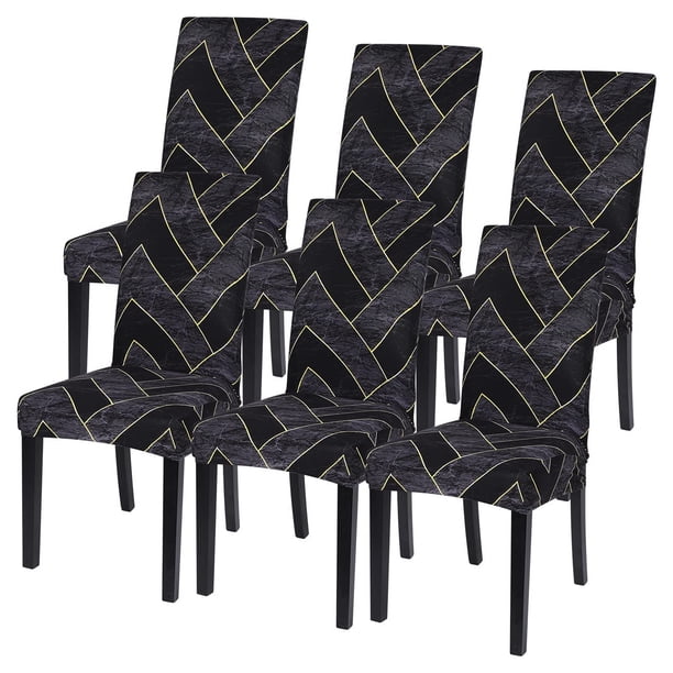 Juego de 6 Fundas Elásticas Impresas para Sillas de Comedor SearchI