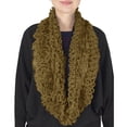 thumbnail image 2 of Peach Couture Super Warm Ultra Thick Plush Stretchy Ruffled Infinity Loop Scarf, 2 of 10