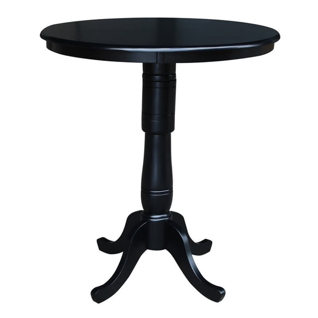 International Concepts Table de Pub Ronde 36 Pouces en Noir