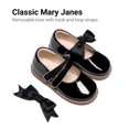 thumbnail image 6 of DREAM PAIRS Toddler Girls Mary Jane Flats, Wide Fit Black Dress Shoes with Cushioned Insole, Adjustable Hook & Loop Strap, Comfortable Non-Slip Uniform Shoes for Little Kids, 6 of 7
