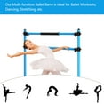thumbnail image 4 of Ainfox Adjustable Double Ballet Barre Stretching Bar Free Standing Home Dancing Gym(Blue), 4 of 9