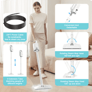 ONSON Steam Mop, 6-in-1 Detachable Handheld Steam Mop Cleaner with 2 Microfiber Pads for Hard Floor, Carpet