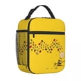 thumbnail image 4 of Bolsa de almuerzo con aislamiento térmico personalizada con diseño de Charlie Brown y hojas rastrilladas, lonchera reutilizable para mujeres, bolsas de mano para guardar alimentos para niños, 4 of 5