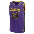 thumbnail image 2 of Youth Fanatics LeBron James Purple Los Angeles Lakers Fast Break Replica Player Jersey - Statement Edition, 2 of 3
